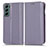 Leather Case Stands Flip Cover Holder C03X for Samsung Galaxy S24 Plus 5G Purple