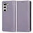 Leather Case Stands Flip Cover Holder C03X for Samsung Galaxy Z Fold5 5G Purple