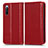 Leather Case Stands Flip Cover Holder C03X for Sony Xperia 10 III SO-52B Red