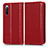 Leather Case Stands Flip Cover Holder C03X for Sony Xperia 10 III SOG04 Red
