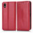 Leather Case Stands Flip Cover Holder C03X for Sony Xperia Ace III Red