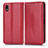Leather Case Stands Flip Cover Holder C03X for Sony Xperia Ace III SO-53C Red