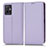 Leather Case Stands Flip Cover Holder C03X for Vivo iQOO Z6 5G Purple