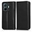 Leather Case Stands Flip Cover Holder C03X for Vivo iQOO Z6 Pro 5G Black