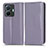 Leather Case Stands Flip Cover Holder C03X for Vivo iQOO Z6 Pro 5G Purple