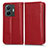 Leather Case Stands Flip Cover Holder C03X for Vivo iQOO Z6 Pro 5G Red