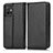 Leather Case Stands Flip Cover Holder C03X for Vivo T1 5G India Black