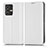 Leather Case Stands Flip Cover Holder C03X for Vivo V23 5G White