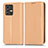 Leather Case Stands Flip Cover Holder C03X for Vivo V23 Pro 5G Gold