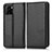 Leather Case Stands Flip Cover Holder C03X for Vivo Y32t Black