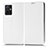 Leather Case Stands Flip Cover Holder C03X for Vivo Y33e 5G White