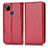 Leather Case Stands Flip Cover Holder C03X for Xiaomi POCO C3 Red