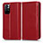 Leather Case Stands Flip Cover Holder C03X for Xiaomi Poco M4 Pro 5G Red