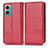 Leather Case Stands Flip Cover Holder C03X for Xiaomi Redmi 10 5G Red