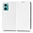 Leather Case Stands Flip Cover Holder C03X for Xiaomi Redmi 10 5G White