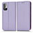 Leather Case Stands Flip Cover Holder C03X for Xiaomi Redmi Note 10 5G Purple