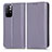 Leather Case Stands Flip Cover Holder C03X for Xiaomi Redmi Note 11 5G Purple