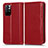 Leather Case Stands Flip Cover Holder C03X for Xiaomi Redmi Note 11 5G Red