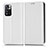 Leather Case Stands Flip Cover Holder C03X for Xiaomi Redmi Note 11 Pro+ Plus 5G White