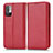Leather Case Stands Flip Cover Holder C03X for Xiaomi Redmi Note 11 SE 5G Red