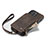 Leather Case Stands Flip Cover Holder C04S for Apple iPhone 14 Pro Brown