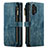 Leather Case Stands Flip Cover Holder C04S for Samsung Galaxy A32 4G Blue