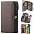 Leather Case Stands Flip Cover Holder C04S for Samsung Galaxy A51 4G Brown