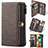Leather Case Stands Flip Cover Holder C04S for Samsung Galaxy A71 4G A715 Brown