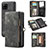 Leather Case Stands Flip Cover Holder C04S for Samsung Galaxy M12