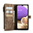 Leather Case Stands Flip Cover Holder C04S for Samsung Galaxy M32 5G