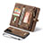 Leather Case Stands Flip Cover Holder C04S for Samsung Galaxy S21 Ultra 5G