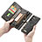 Leather Case Stands Flip Cover Holder C04S for Samsung Galaxy S21 Ultra 5G