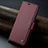 Leather Case Stands Flip Cover Holder C04S for Xiaomi Redmi Note 13 5G Red