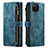 Leather Case Stands Flip Cover Holder C05S for Samsung Galaxy A12 5G Blue