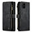 Leather Case Stands Flip Cover Holder C05S for Samsung Galaxy A51 4G Black