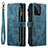 Leather Case Stands Flip Cover Holder C05S for Samsung Galaxy A53 5G Blue