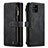 Leather Case Stands Flip Cover Holder C05S for Samsung Galaxy A71 4G A715 Black