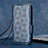 Leather Case Stands Flip Cover Holder C05X for Huawei P60 Art Blue