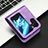 Leather Case Stands Flip Cover Holder C05X for Oppo Find N2 Flip 5G Purple