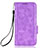 Leather Case Stands Flip Cover Holder C05X for Samsung Galaxy Z Fold5 5G Purple