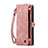 Leather Case Stands Flip Cover Holder C06S for Apple iPhone 14 Pro Pink