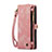 Leather Case Stands Flip Cover Holder C06S for Apple iPhone 15 Pro Max Pink