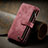 Leather Case Stands Flip Cover Holder C06S for Samsung Galaxy F42 5G Red