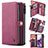 Leather Case Stands Flip Cover Holder C06S for Samsung Galaxy S20 5G Red