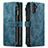 Leather Case Stands Flip Cover Holder C07S for Samsung Galaxy A13 5G Blue