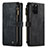 Leather Case Stands Flip Cover Holder C07S for Samsung Galaxy S20 Plus 5G Black