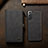 Leather Case Stands Flip Cover Holder C09S for Samsung Galaxy S21 5G Black