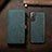 Leather Case Stands Flip Cover Holder C09S for Samsung Galaxy S21 5G Green