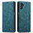 Leather Case Stands Flip Cover Holder C10S for Samsung Galaxy A04s Blue