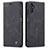 Leather Case Stands Flip Cover Holder C10S for Samsung Galaxy A13 5G Black